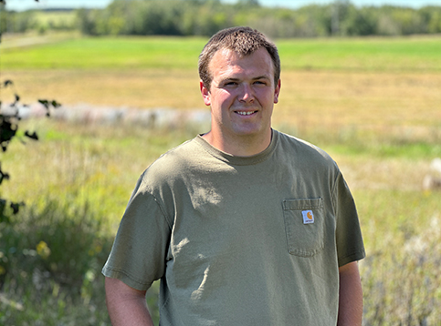 Eric Blaha at his farm.